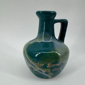 Cracker Barrel PCA Hand Crafted USA Mini Stoneware Jug Vase